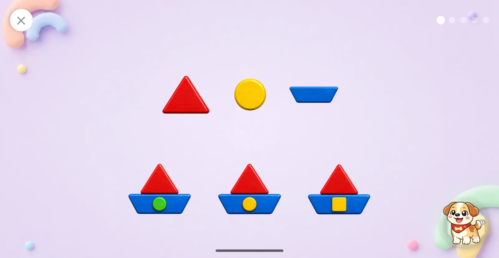 Activitate de logică cu forme geometrice